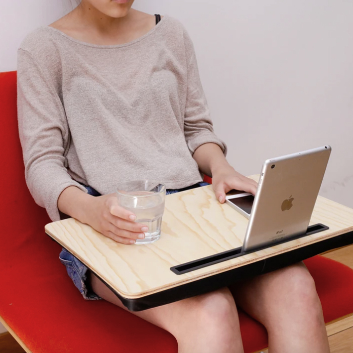 Multi-Purpose Extra Large iBed Lap Desk with Wooden Finish