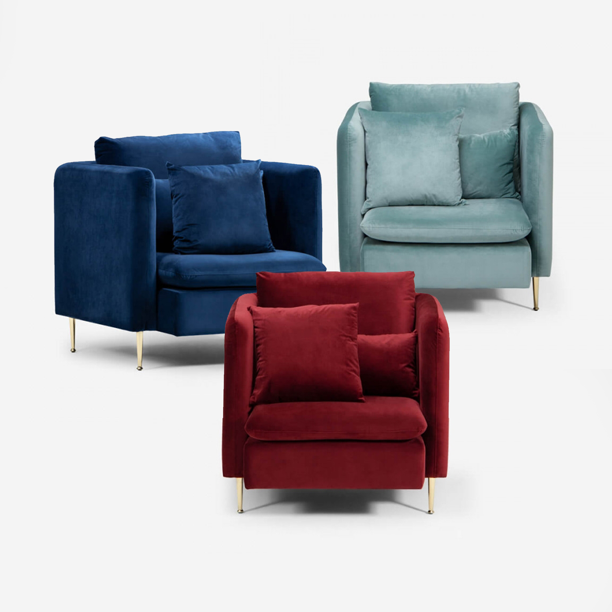 Modern Velvet Armchair