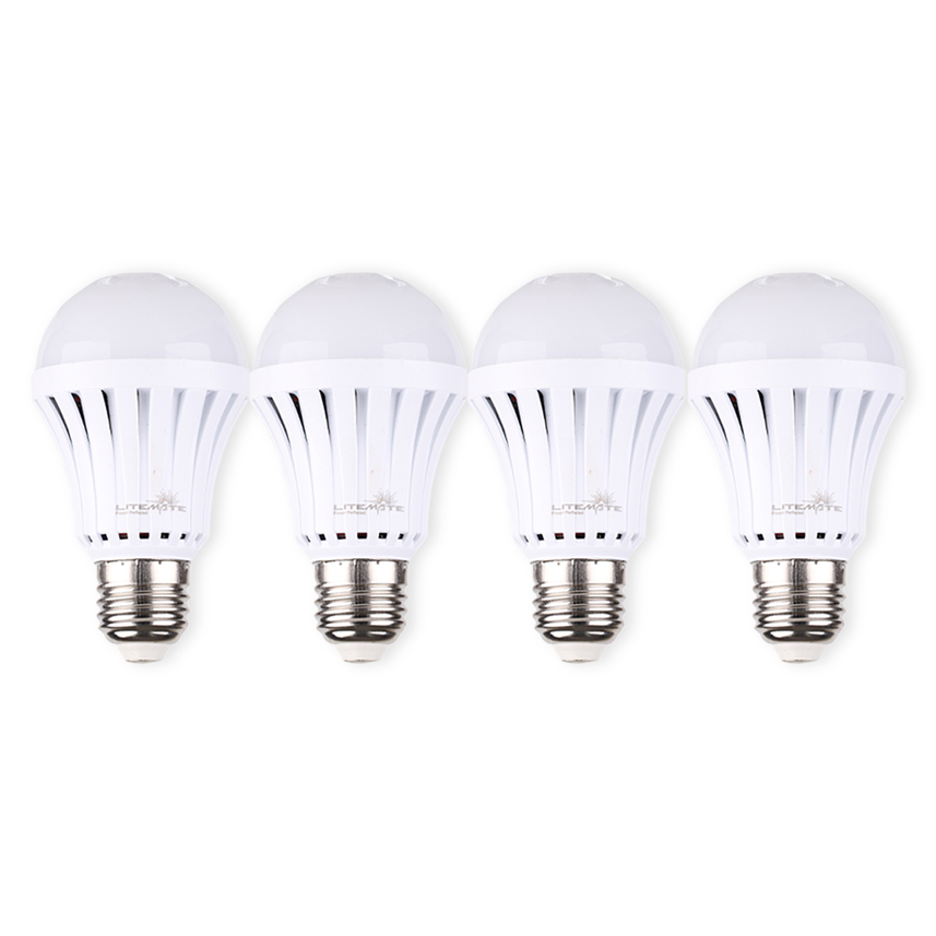 Pack of 4 5 Watt Rechargable A60 Cool Day Bulbs (E27 or B22)