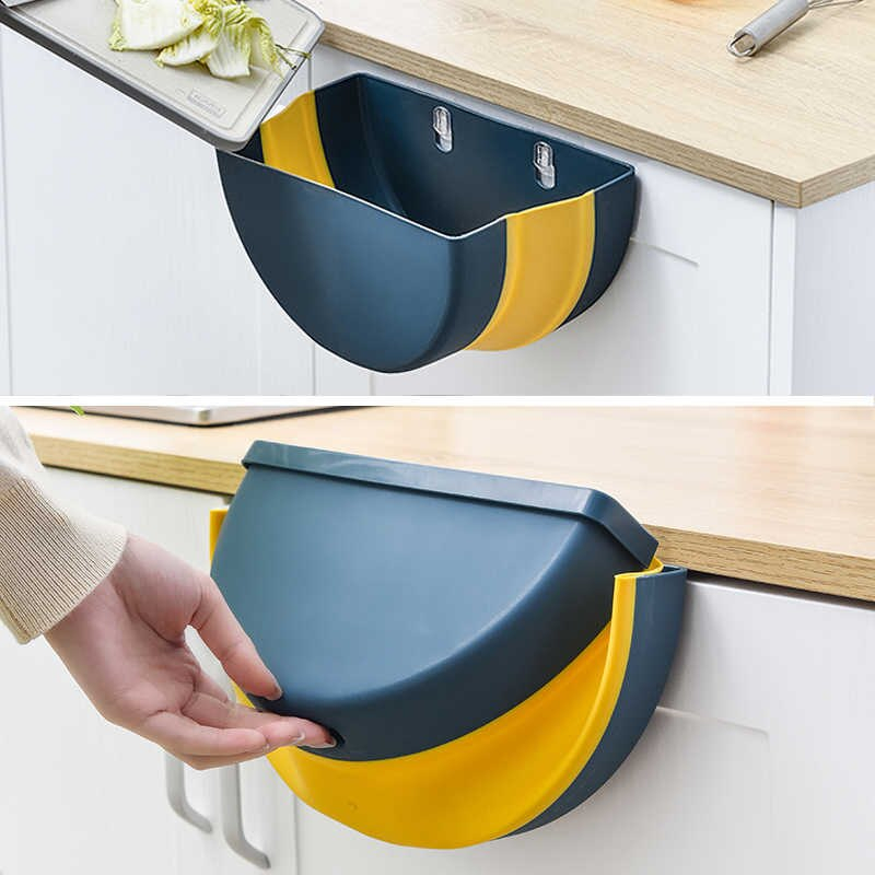 Universal Foldable Hanging Cabinet Trash Can