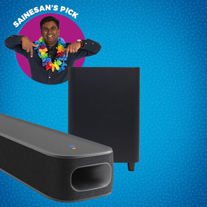 Link Voice-Activated Soundbar and Subwoofer with Android TV and the Google Assistant Built-in Link Voice-Activated Soundbar and Subwoofer with Android TV and the Google Assistant Built-in