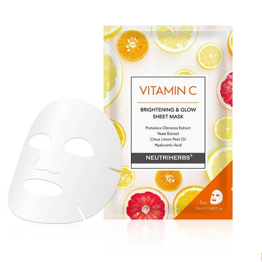 Pack of 5 Vitamin C Brightening & Glow Daily Facial Sheet Masks