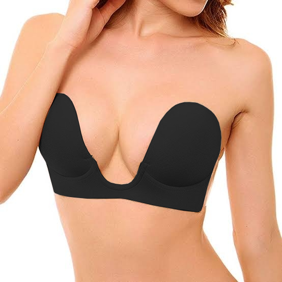 Black or Beige Adhesive U-Shaped Push Up Bras
