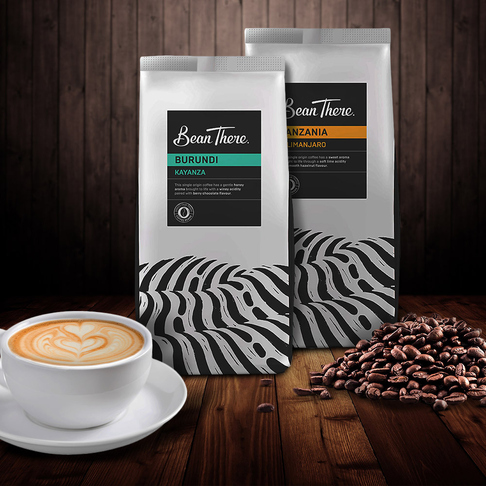 Set of 2, 1kg Burundi & Tanzania Single Origin Coffee Beans or Filter Ground