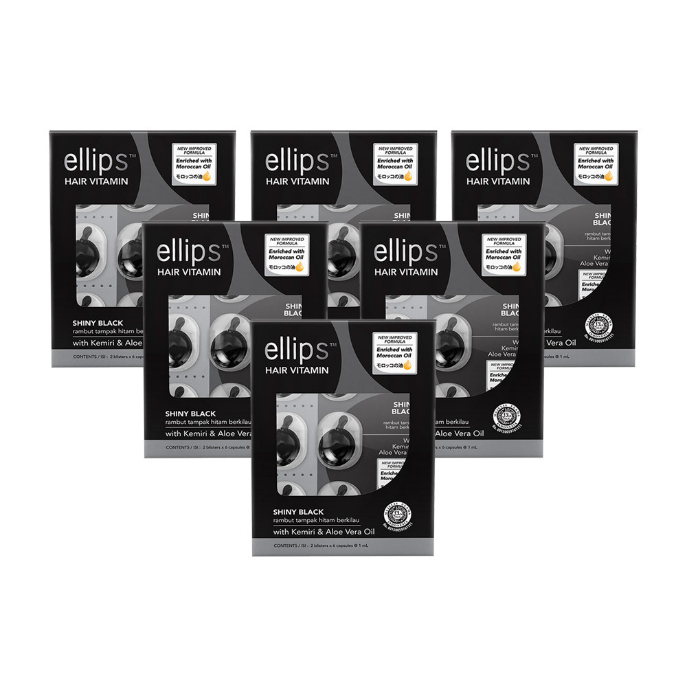 Pack of 6 Shiny Black Boxes