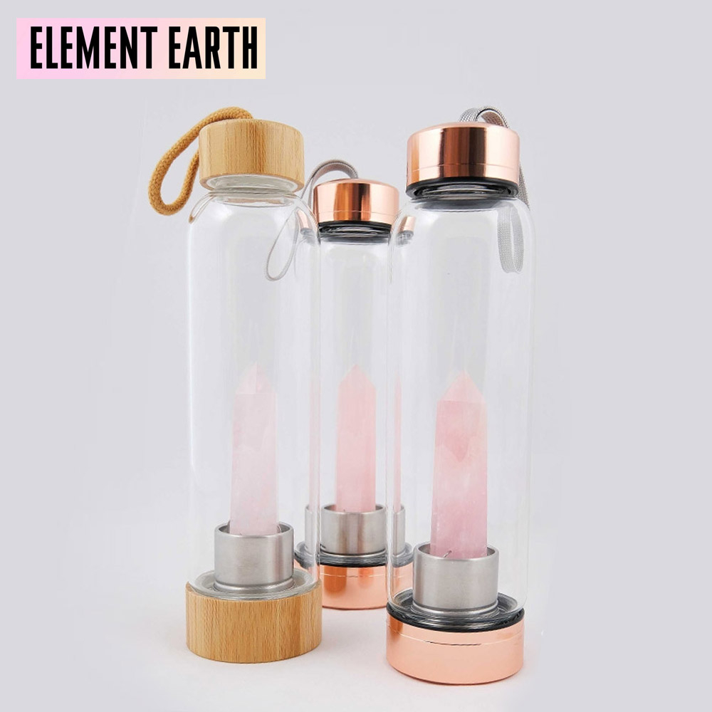 550ml Rose Gold or Bamboo Crystal Bottle