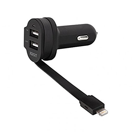 Pack of 2 Car Charger with 2 USB Ports and Cable