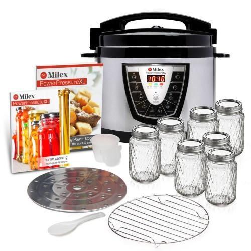 Power Pressure XL Pressure Cooker with Canning Feature includes 7 Canning Jars and Recipe Book (Model: MPP003)