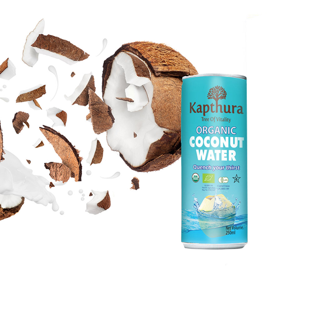 Pack of 24, 250ml Organic Coconut Water Can