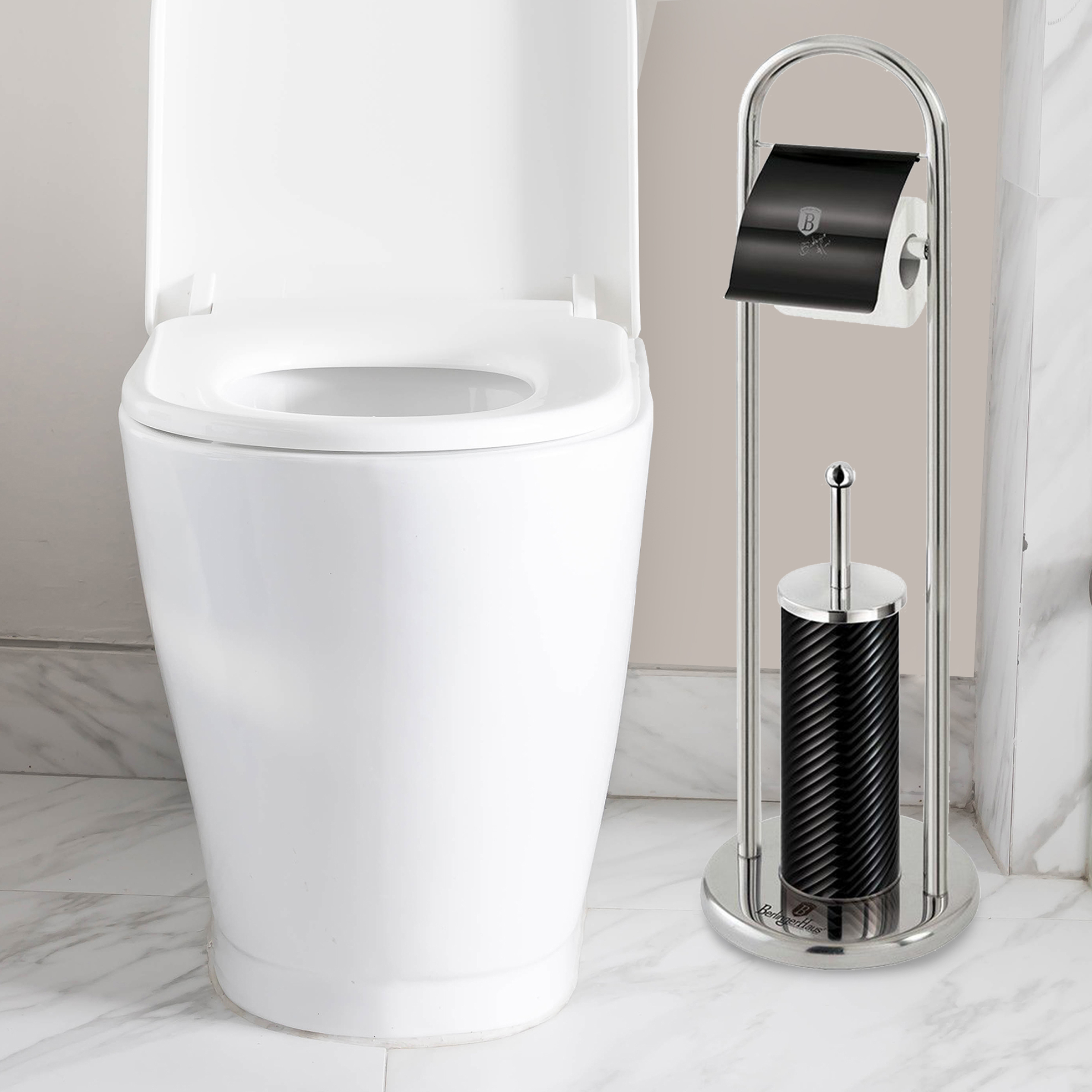 Stainless Steel Toilet Brush and Paper Holder