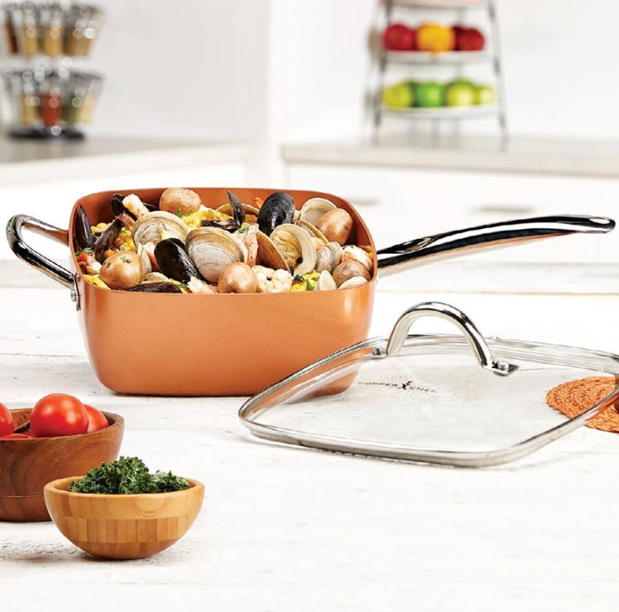 Non-Stick 24cm Deep Dish Square Pan (3 Piece Set)