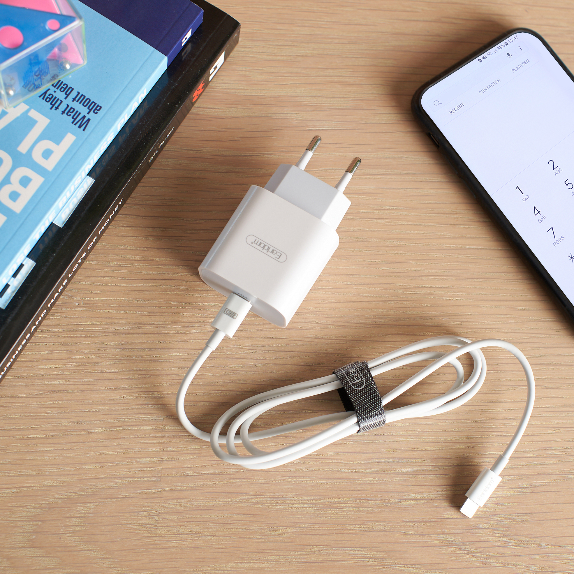 18W PD Fast Charger & Cable Type C to Lightning or Type C