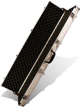 Set of 2 Single Rifle Cases Aluminium with Silver Dots Surface (Model: ALC011)