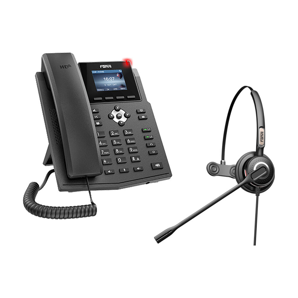 X3SP Colour Screen IP Phone and HT101 Monophonic Headset