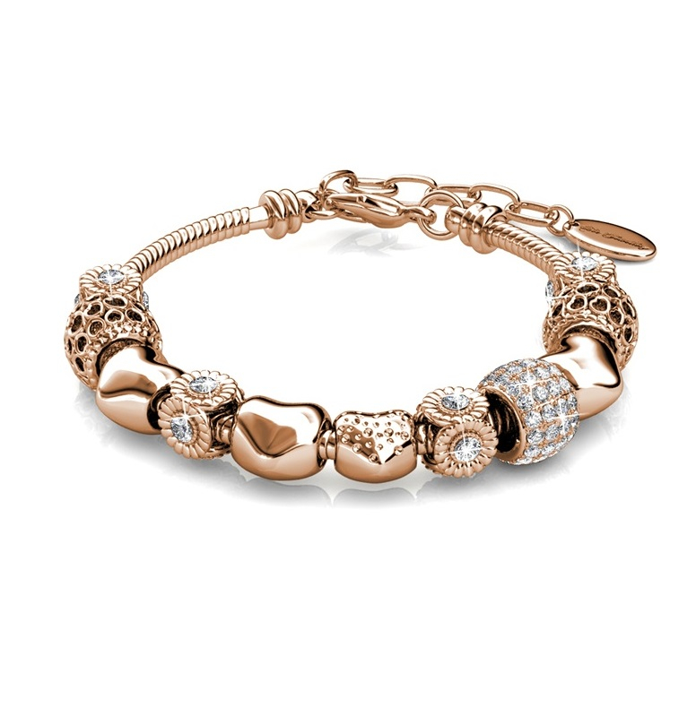Ava Charm Bracelet with Swarovski Crystals