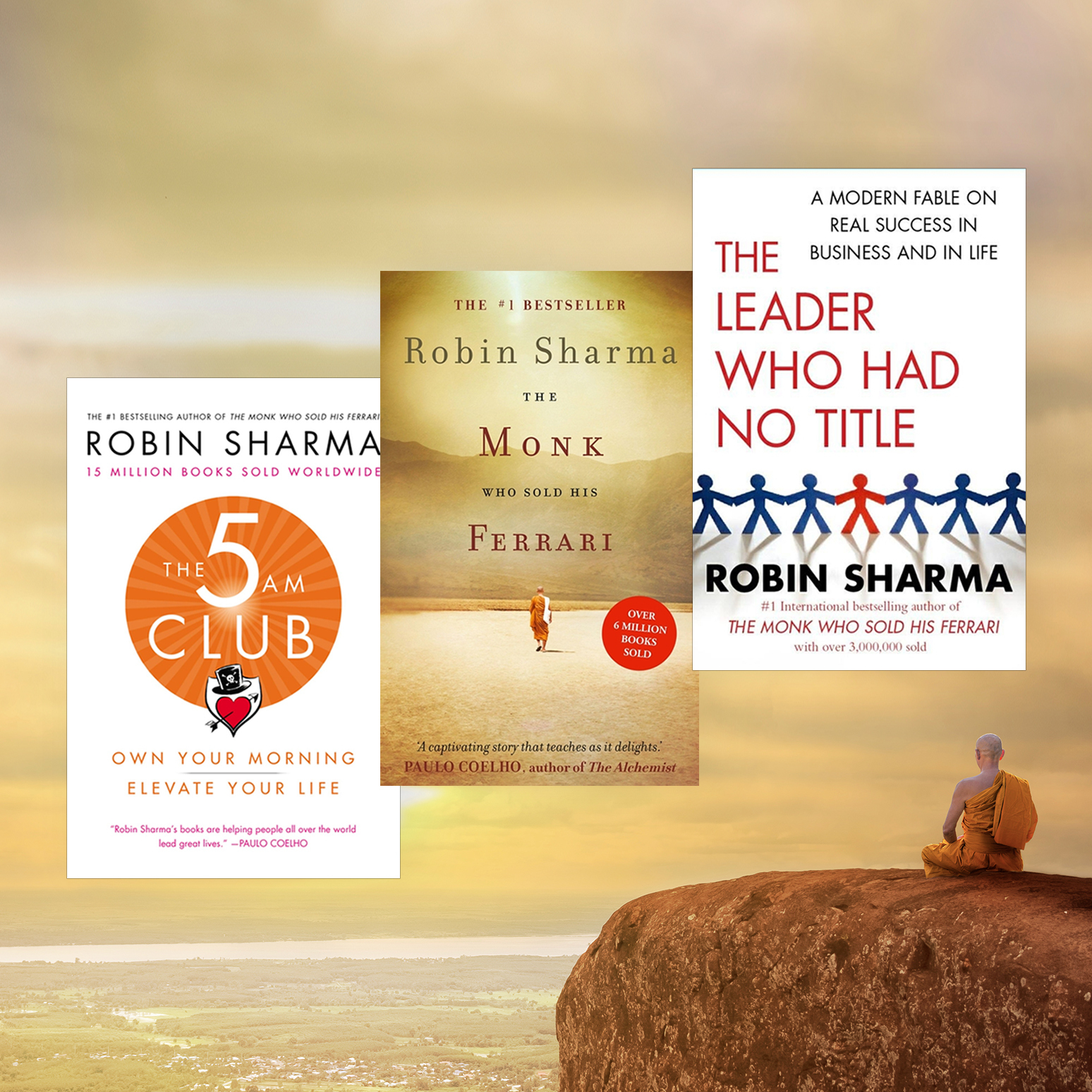 3 Book Collection: The 5am Club, The Monk Who Sold His Ferrari, The Leader Who Had No Title