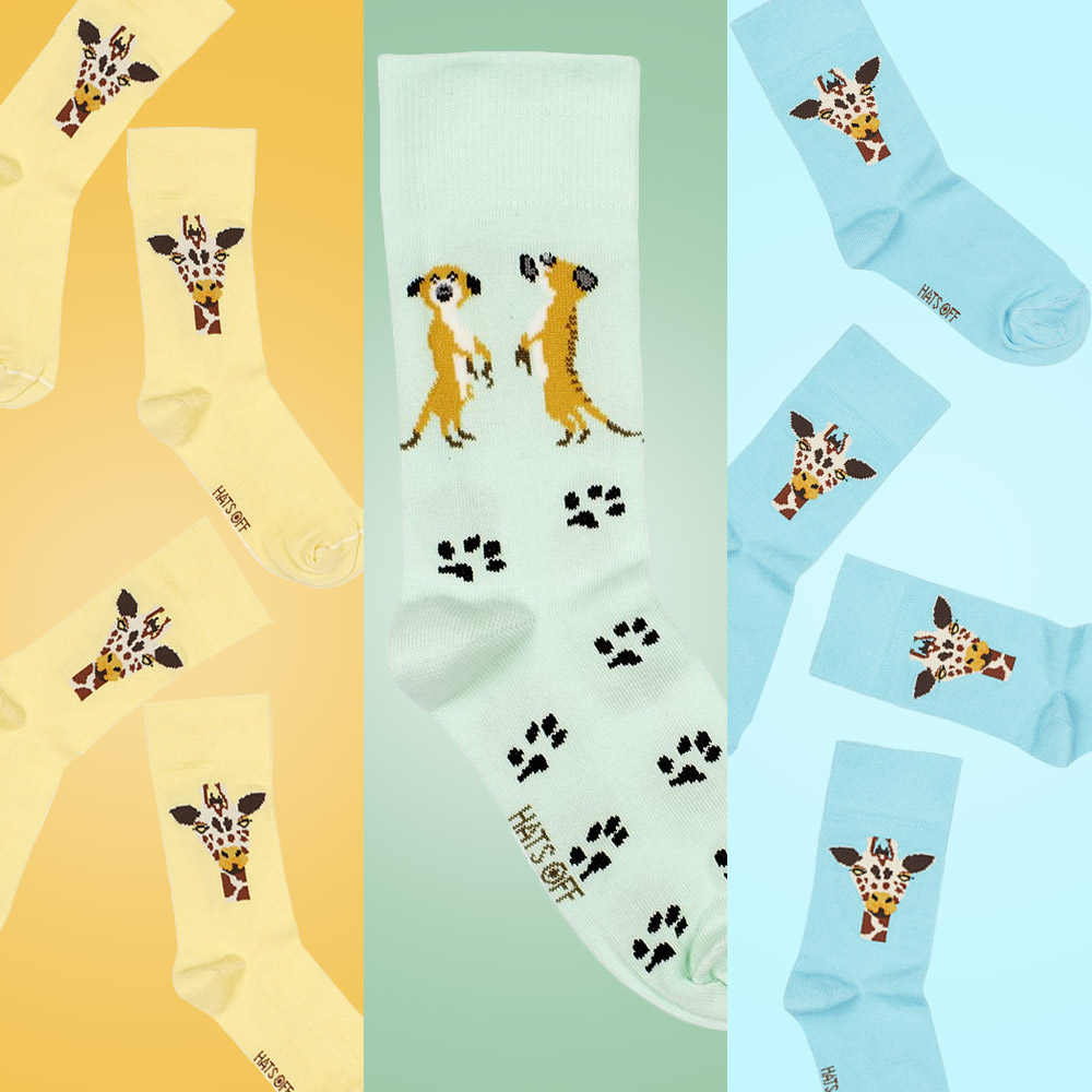 Pack of 4 Kids  Wild Socks Collection