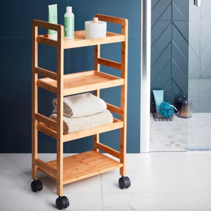 Minimalist 4 Tier Storage Trolley Shelf