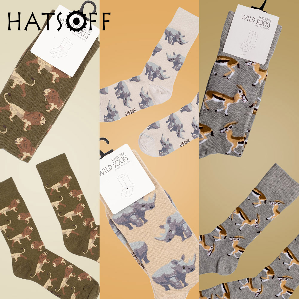 Pack of 4 Mens Wild Socks Collection