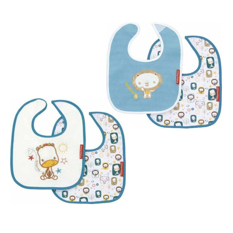 Set of 4 Baby Cotton Bibs