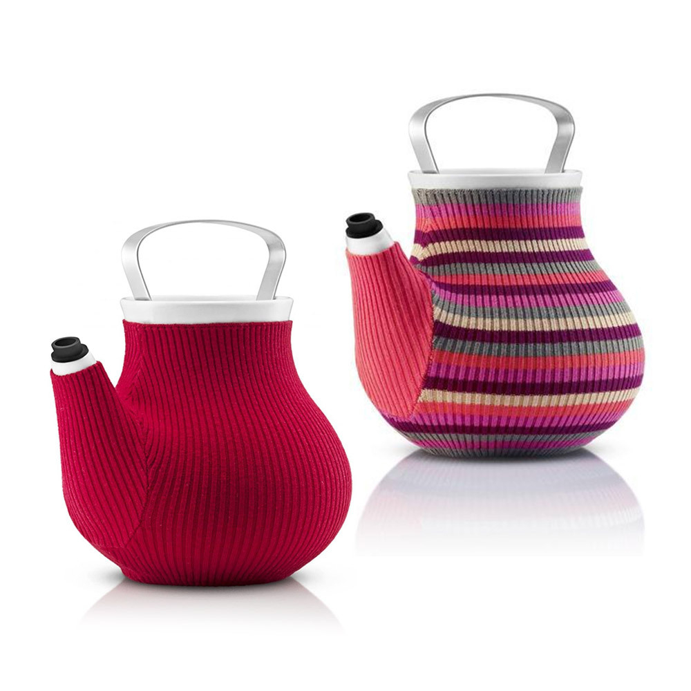 1.5 Litre Eva Porcelain Tea Pot with Knitted Tea Cosy