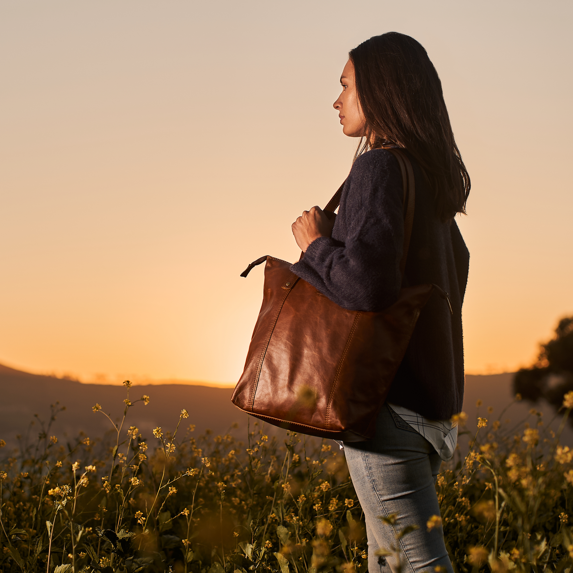 Genuine Leather Helena Tote Bags