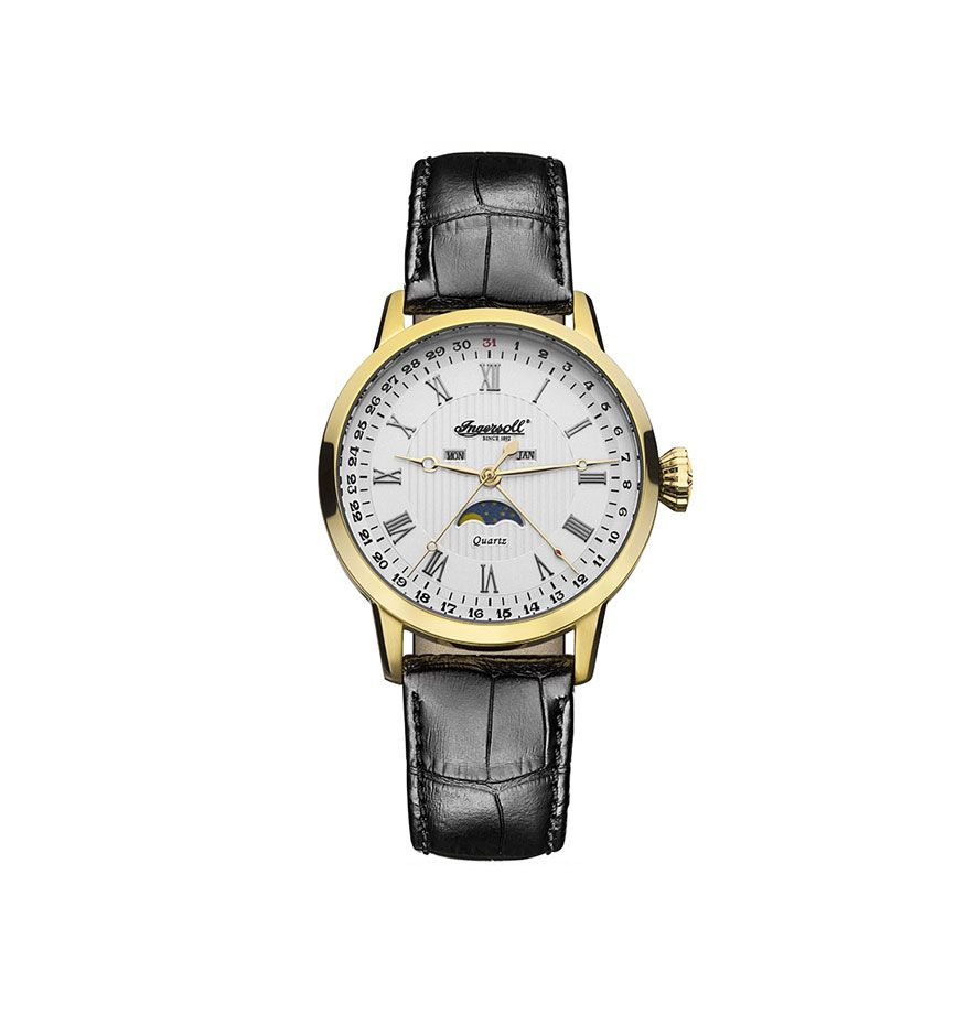 Men's Oxford Analog Display Quartz Black Watch