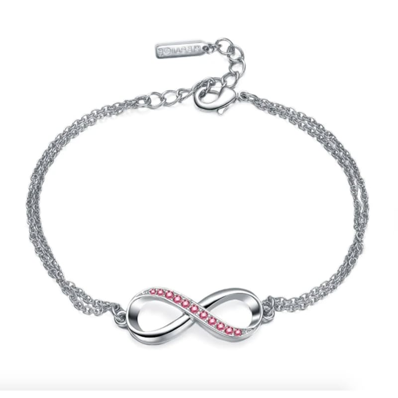 Rhodium-Tone Plated with Rose