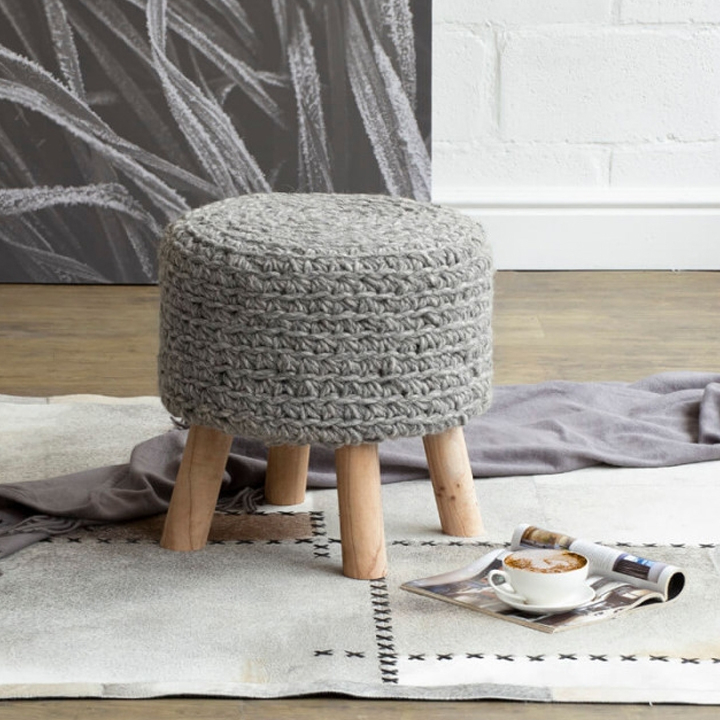 Handmade Acacia Wood Stool