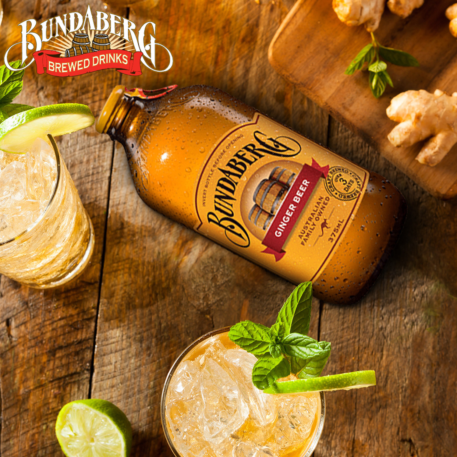 Pack of 8, 375ml Sparkling Ginger Beer Soft Drink (R16.13 each)