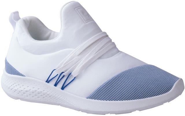 Men's Slip on White & Blue Mesh Sneaker