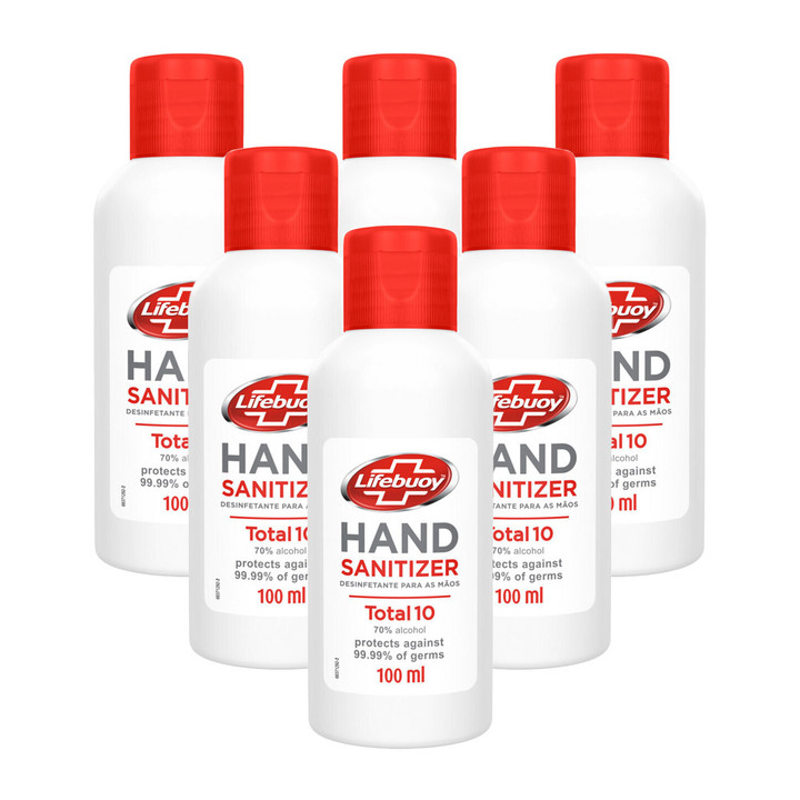 Pack of 6 100ml Hand Sanitizer with 70% Alcohol
