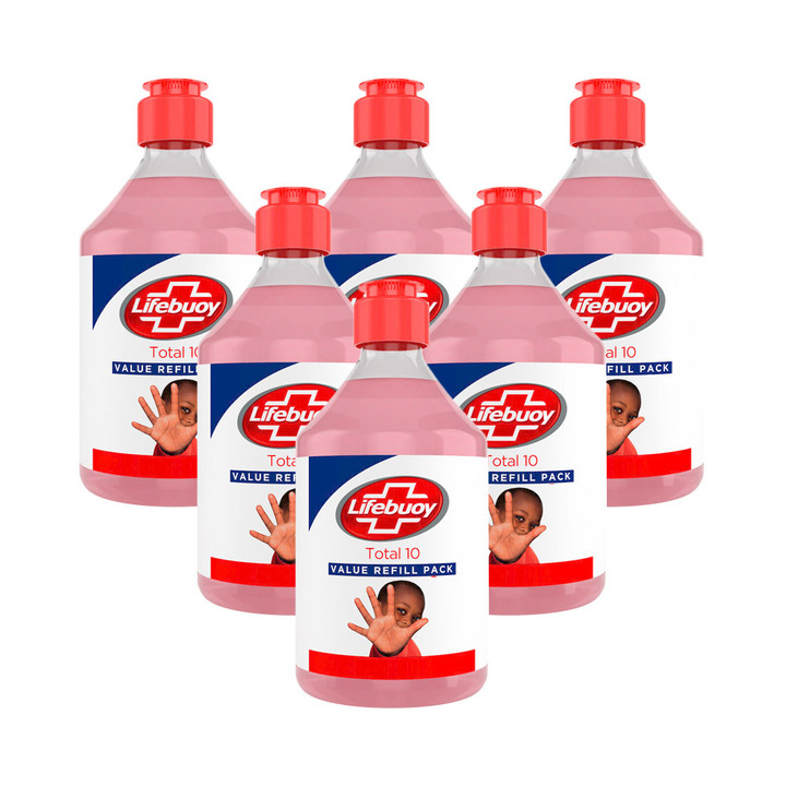Pack of 6 Germ Protection Total Hand Wash 500ml