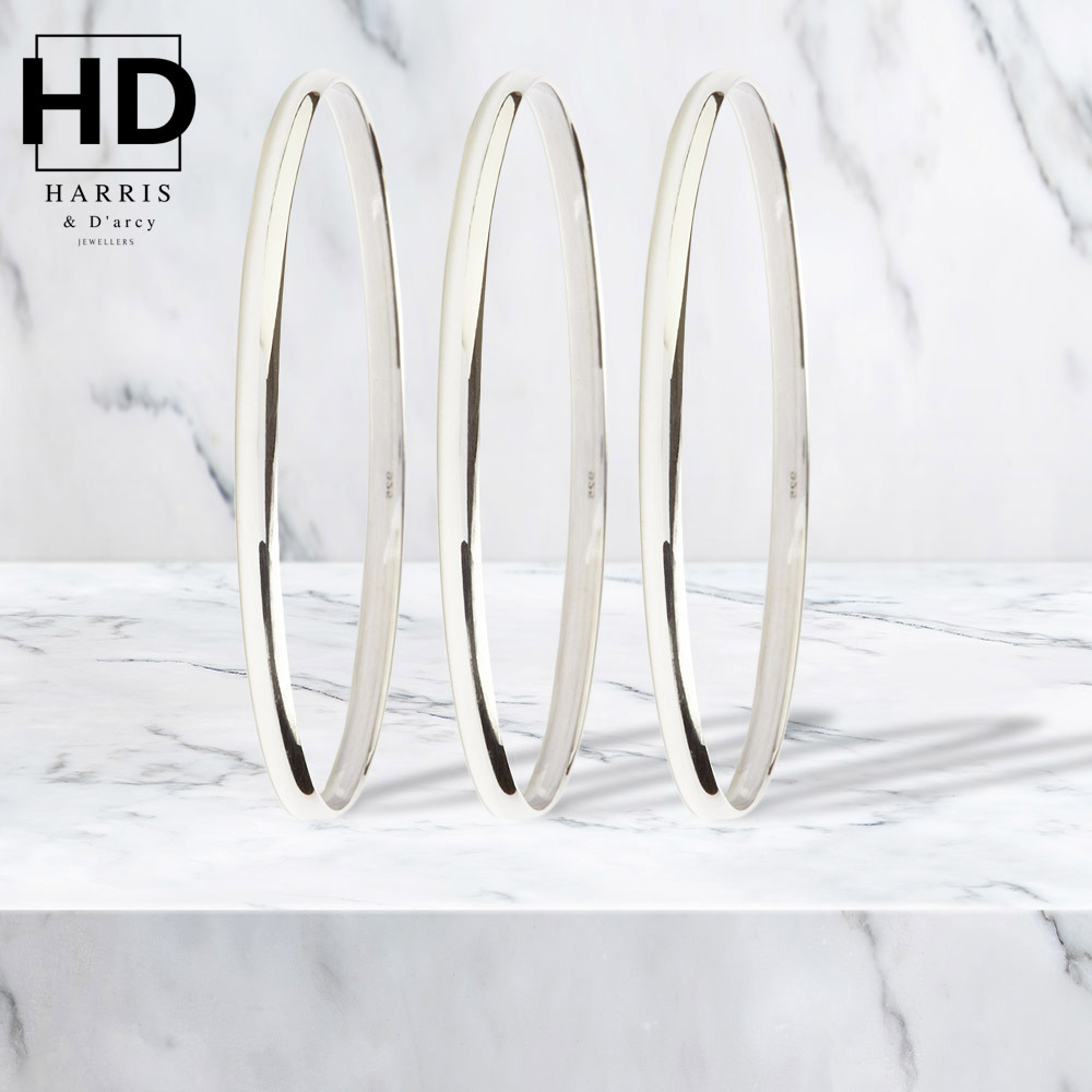 4mm or 5mm Sterling Silver Bracelet