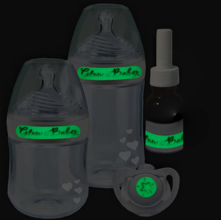 Pack of 14 Glow in the Dark Labels