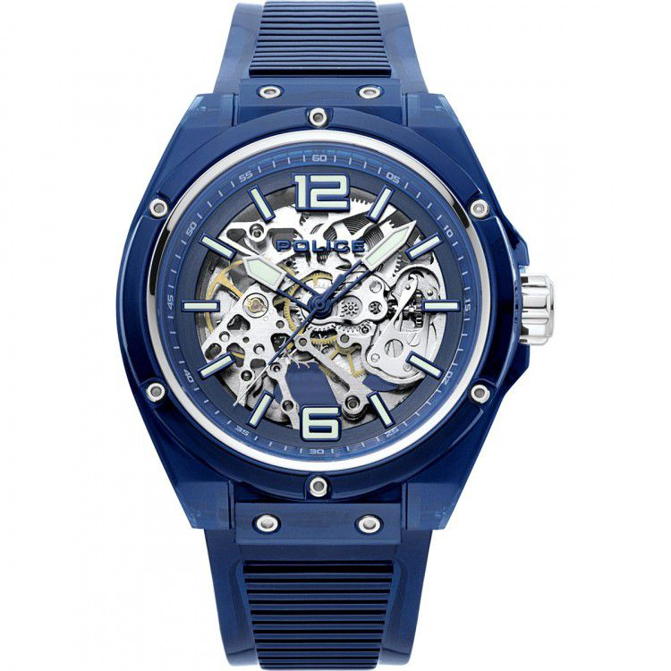 44mm Men's Watch with Transparent Dial