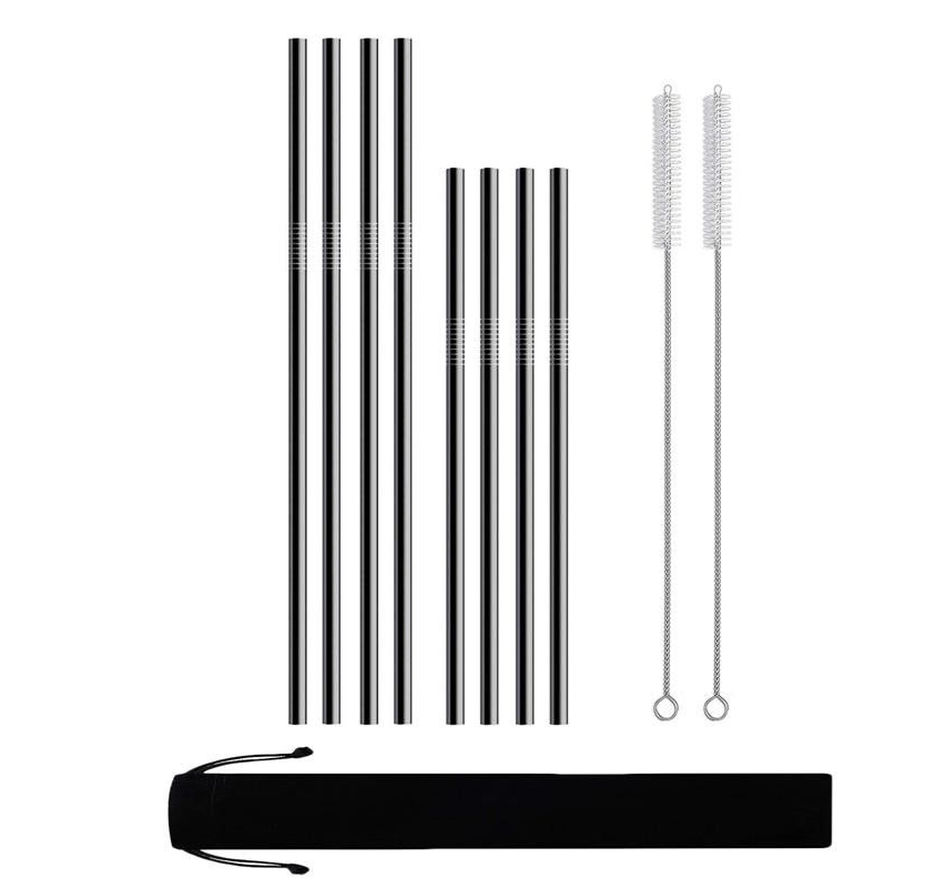 Black- Straight Straws