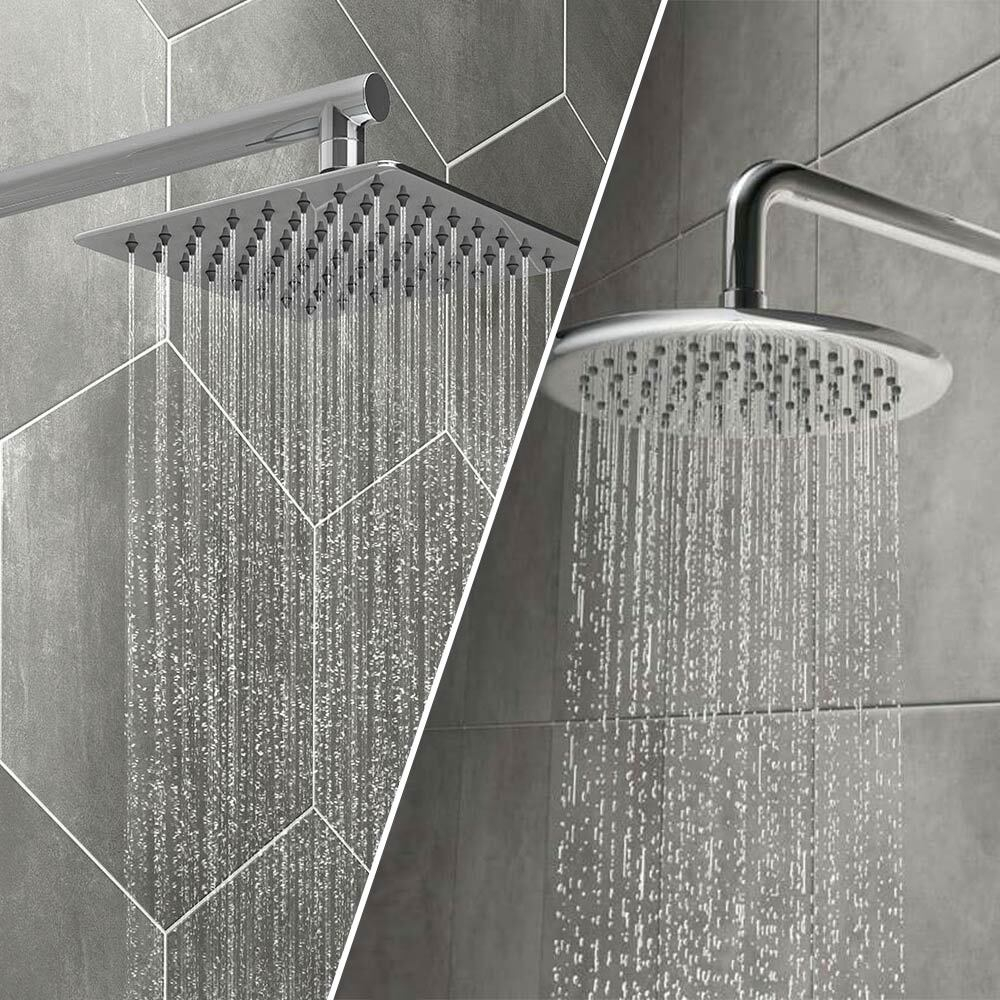 Stainless Steel Ultra Slim Round or Square Shower Head