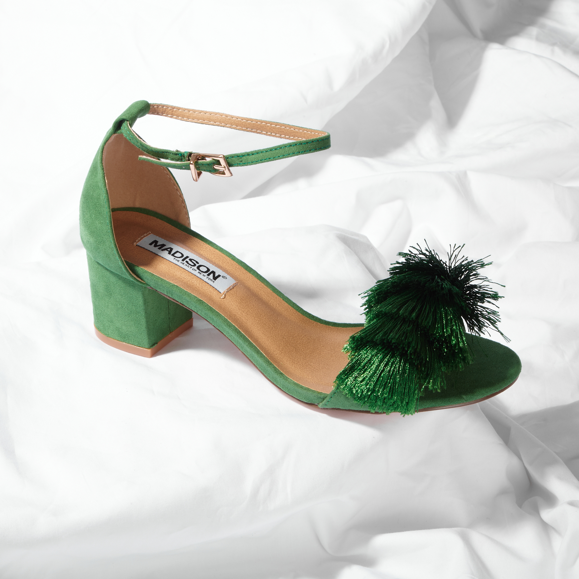 Ladies Block Heel with Tassel Detail