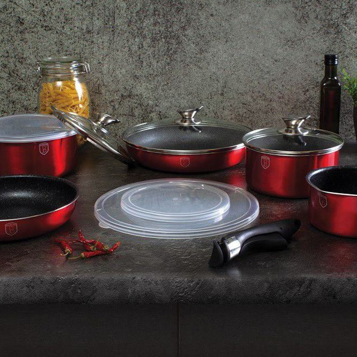 12-Piece Marble Coating Cookware Set