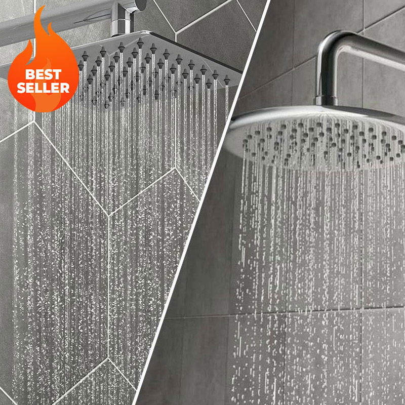 Stainless Steel Ultra Slim Round or Square Shower Head