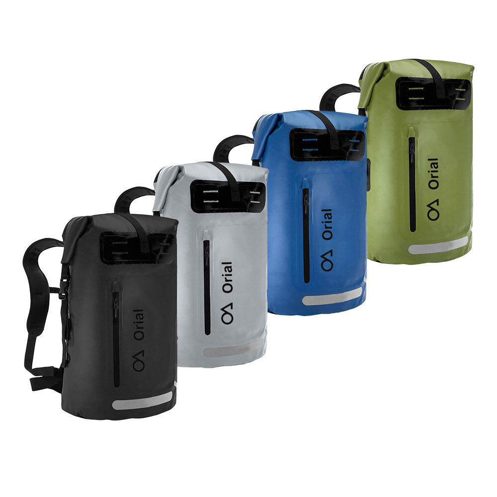 35L Waterproof Drybag Backpack with Roll-Top Closure & Cushioned Back Panel