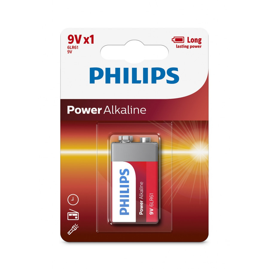 Pack of 10 Power Alkaline Batteries 9 Volt
