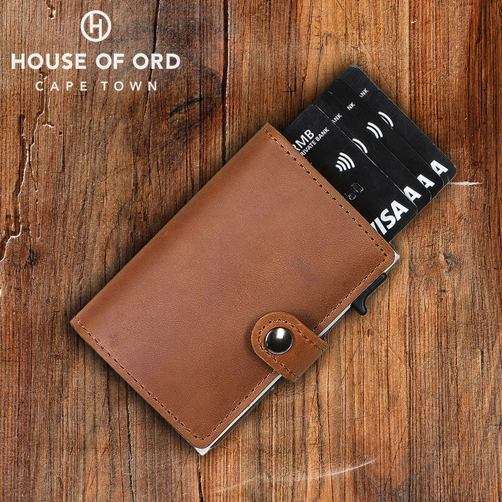 Genuine Leather Pop-Up RFID Wallet