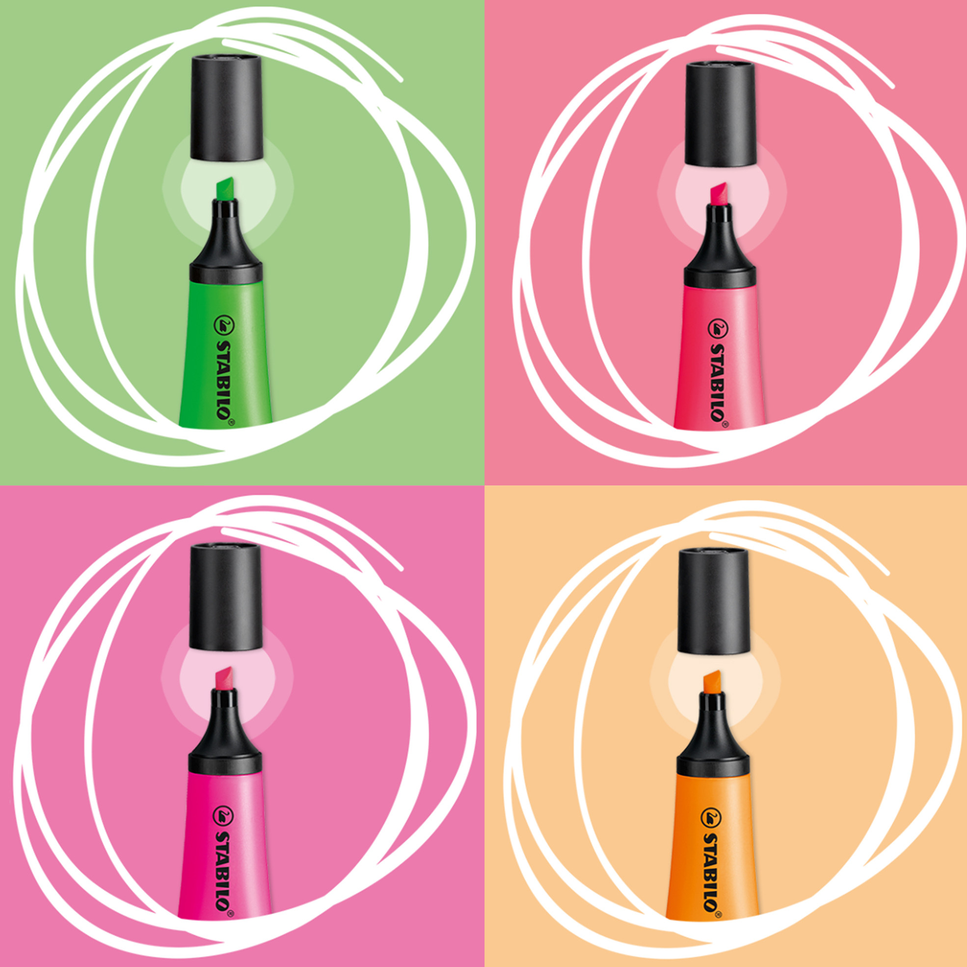 Box of 10 Neon Highlighters