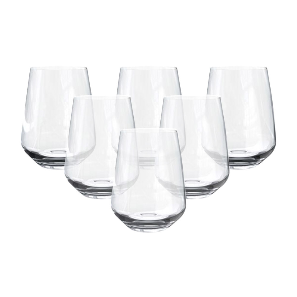 Set of 6 Flame Polished Rocks Tumblers