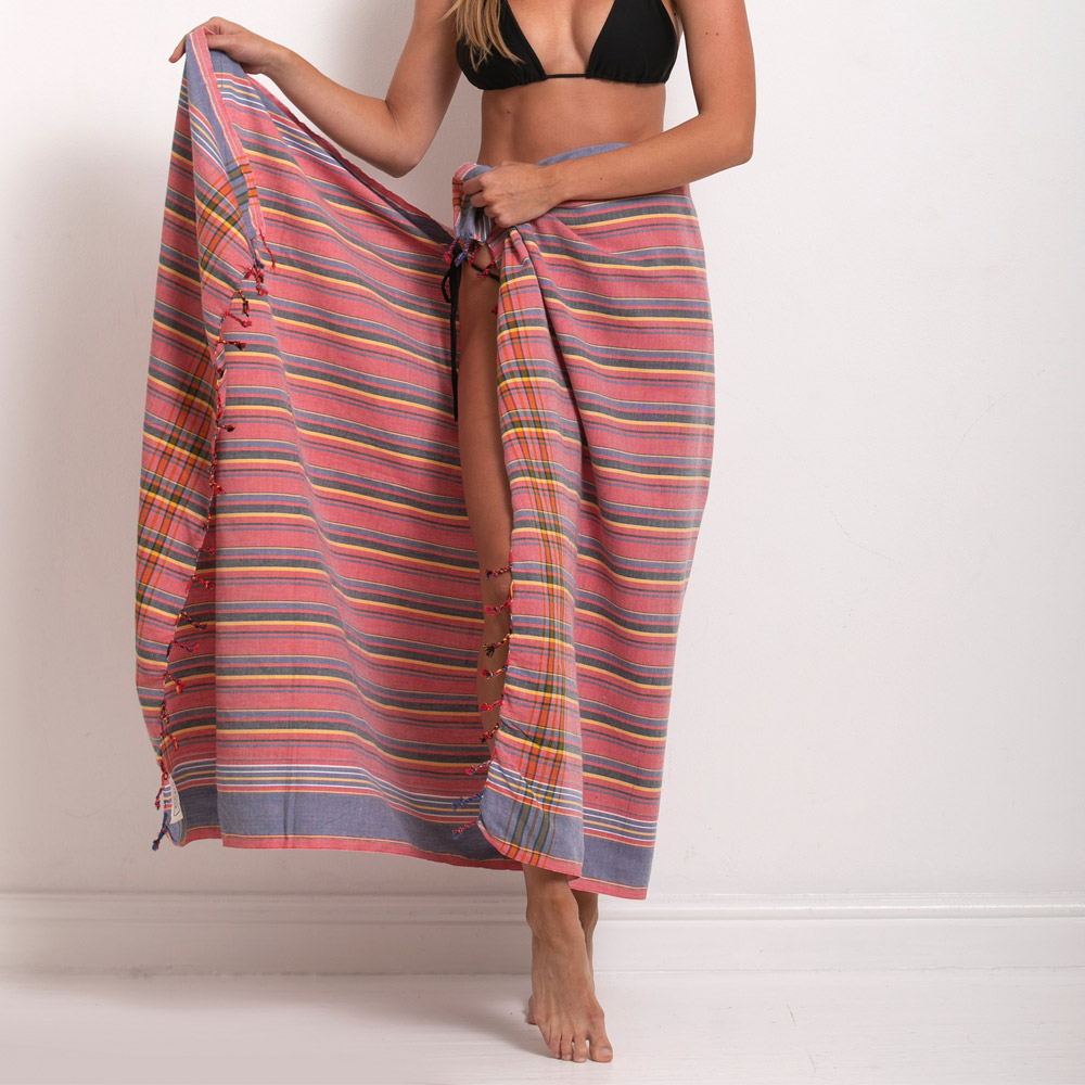 Pack of 2 100% Organic Kikoy Cotton Sarong Towels
