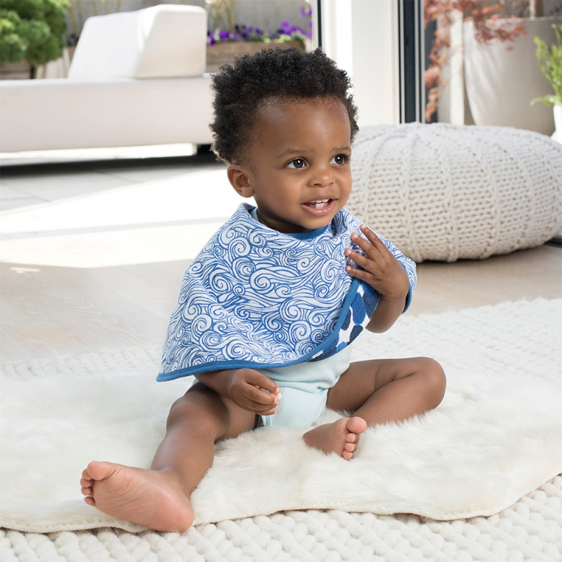 Pack of 3 100% Cotton Muslin Bibs