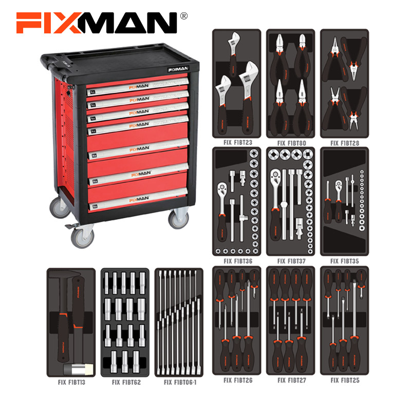 7 Drawer Roller Cabinet with 12 Trays of Tools (Model: F1RP7-1)
