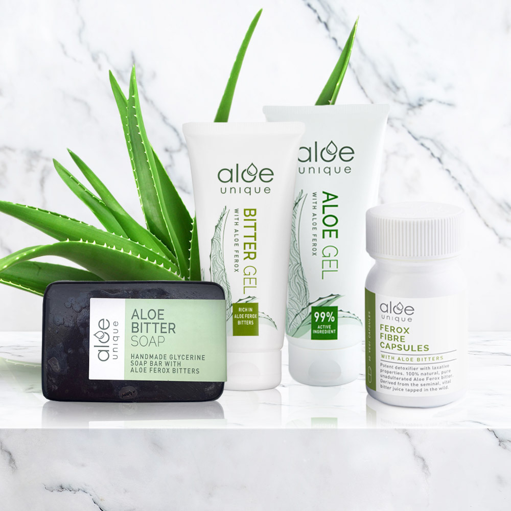 Aloe & Bitter Aloe Gel with Ferox Fibre Capsules Gift Set
